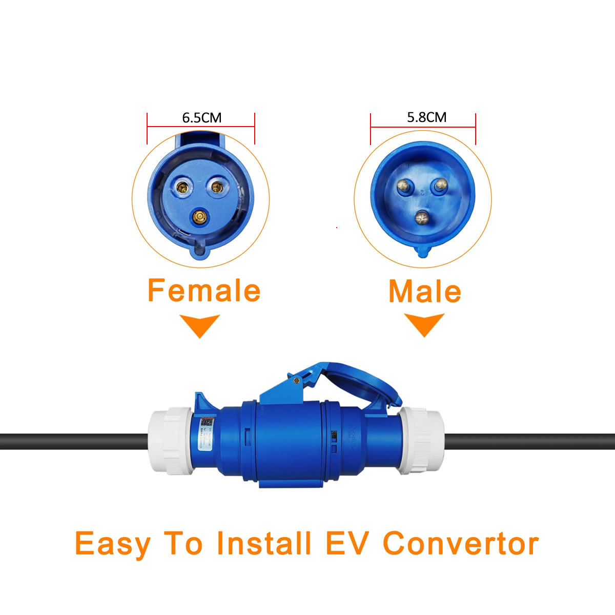 32A 파란색 CEE 소켓 16A EU Schuko 플 - Ev Charger Adapter 리뷰 및 가격