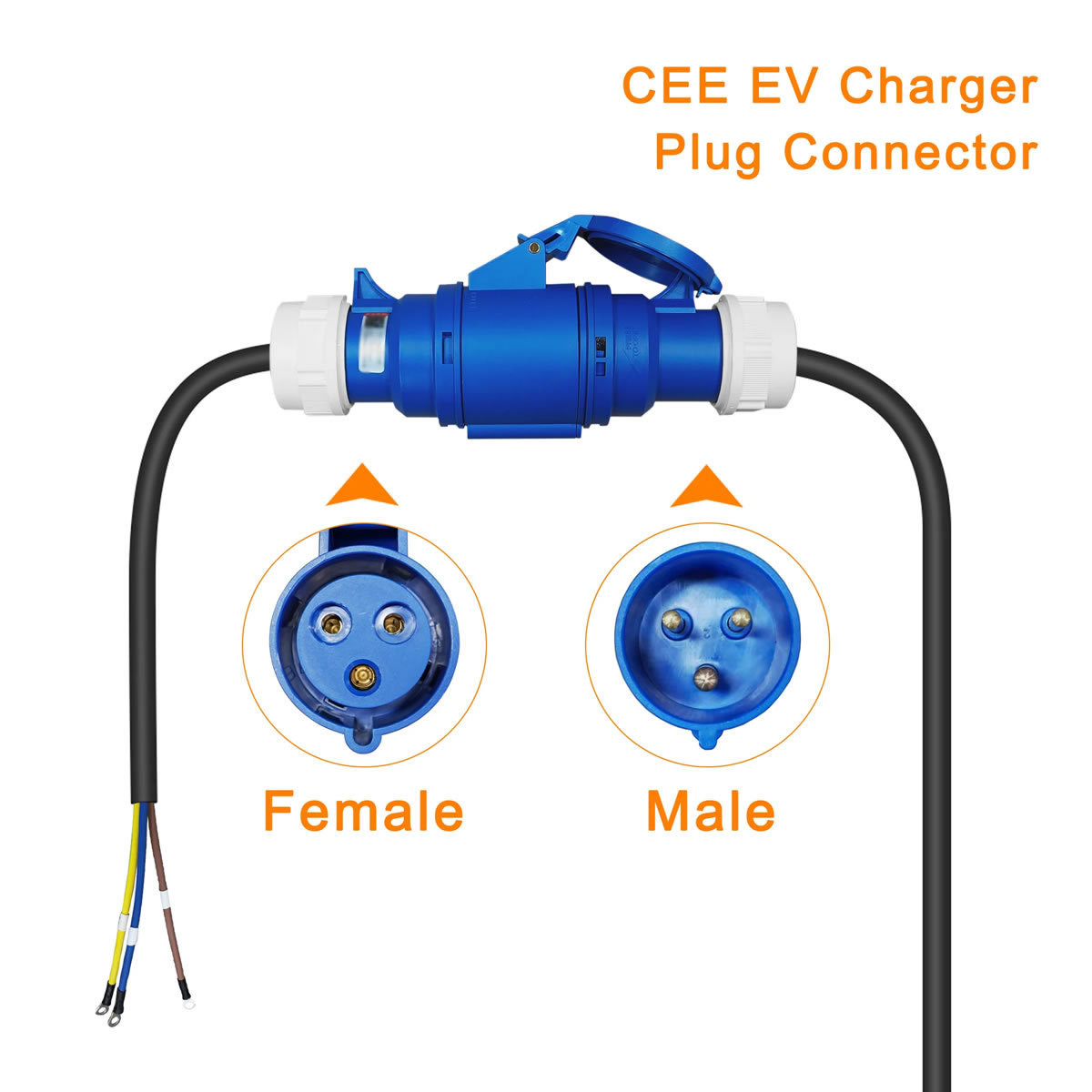 32A 파란색 CEE 소켓 16A EU Schuko 플 - Ev Charger Adapter 리뷰 및 가격