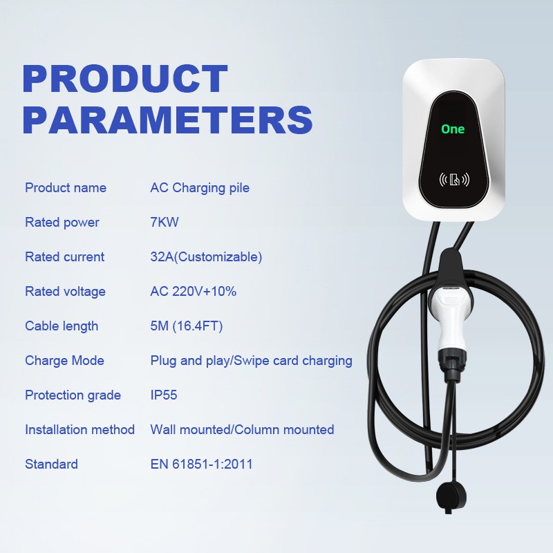 유럽 표준 7kW 타입 2 EV 충전기 카드 리더기 투 - Home Ev Charger 리뷰 및 가격